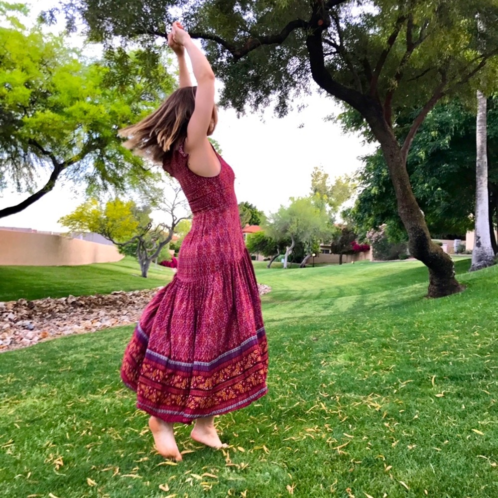 Patterned Boho Button-Up Maxi Dress - image 6